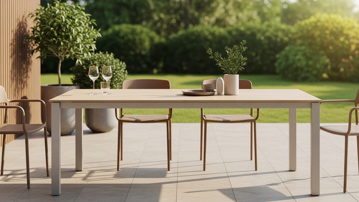 Meilleure table de jardin 2026 : alu, teck, céramique ou verre